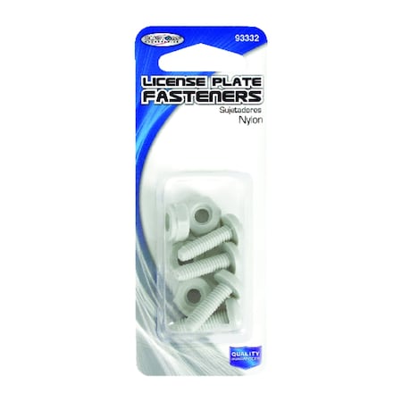 Custom Accessories Custom Accessories White Nylon License Plate Fasteners 93332